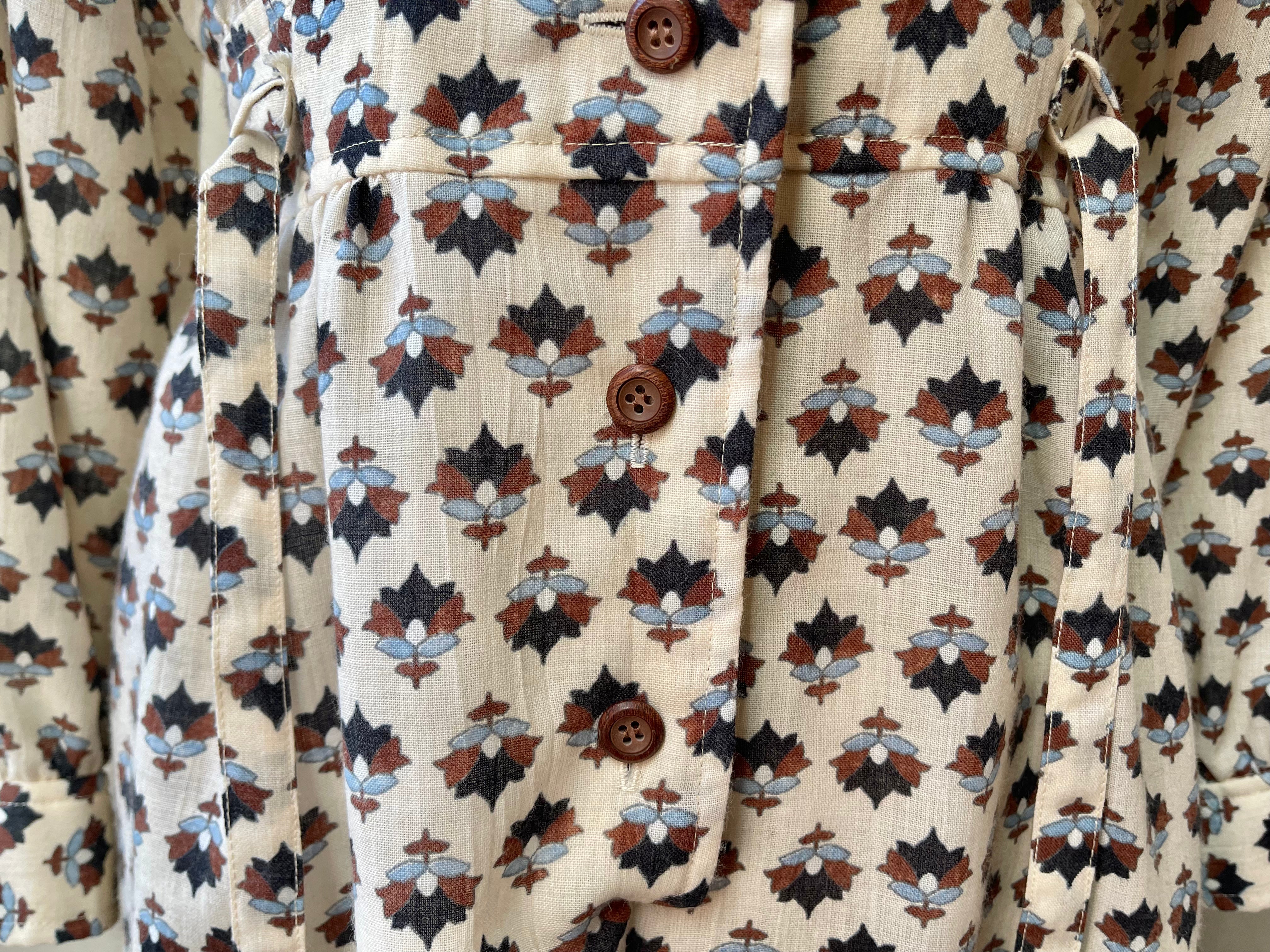 Umba Parnes Feinstein 60s Wool Print Shirt Dress | Size Medium