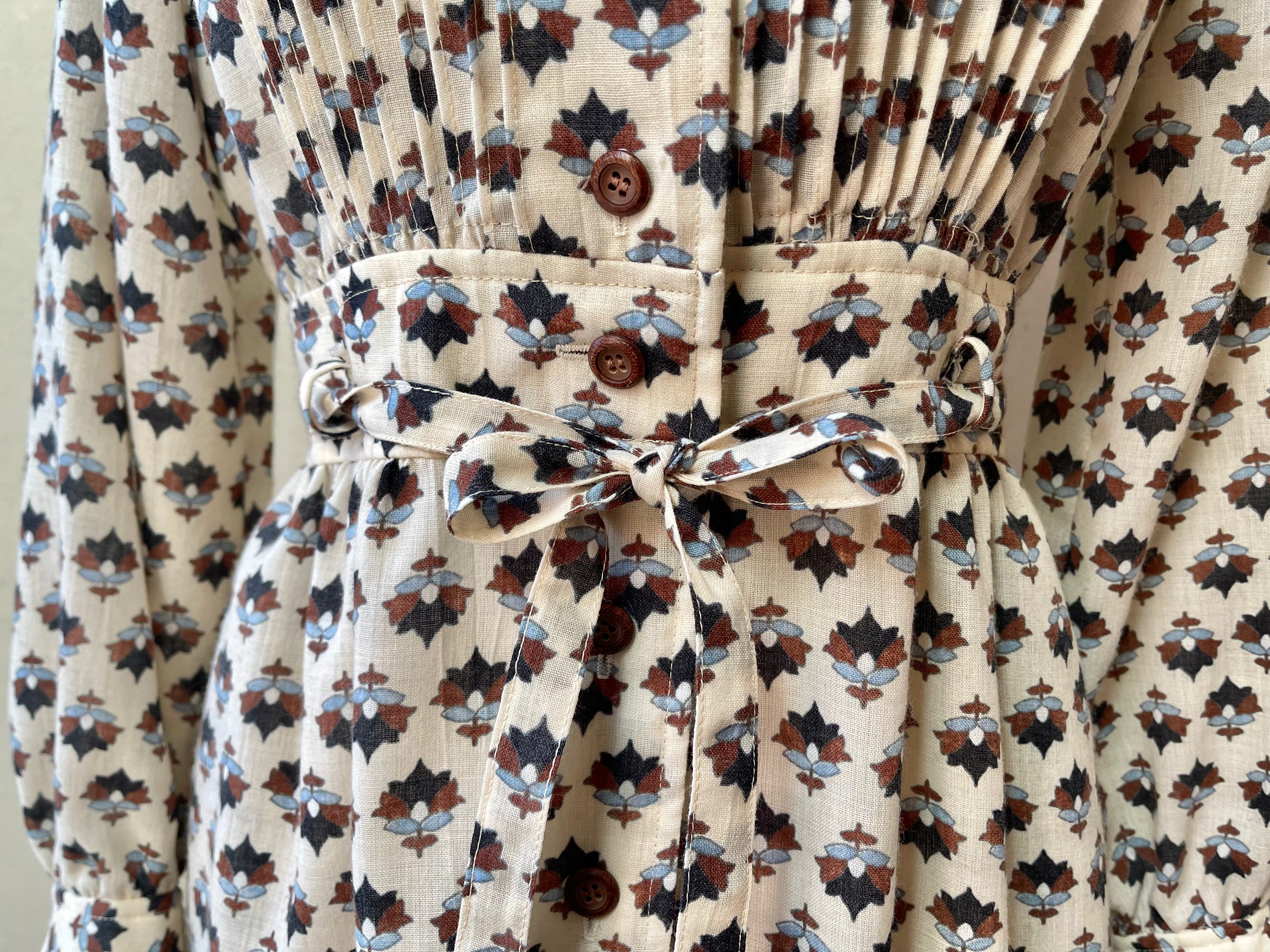 Umba Parnes Feinstein 60s Wool Print Shirt Dress | Size Medium