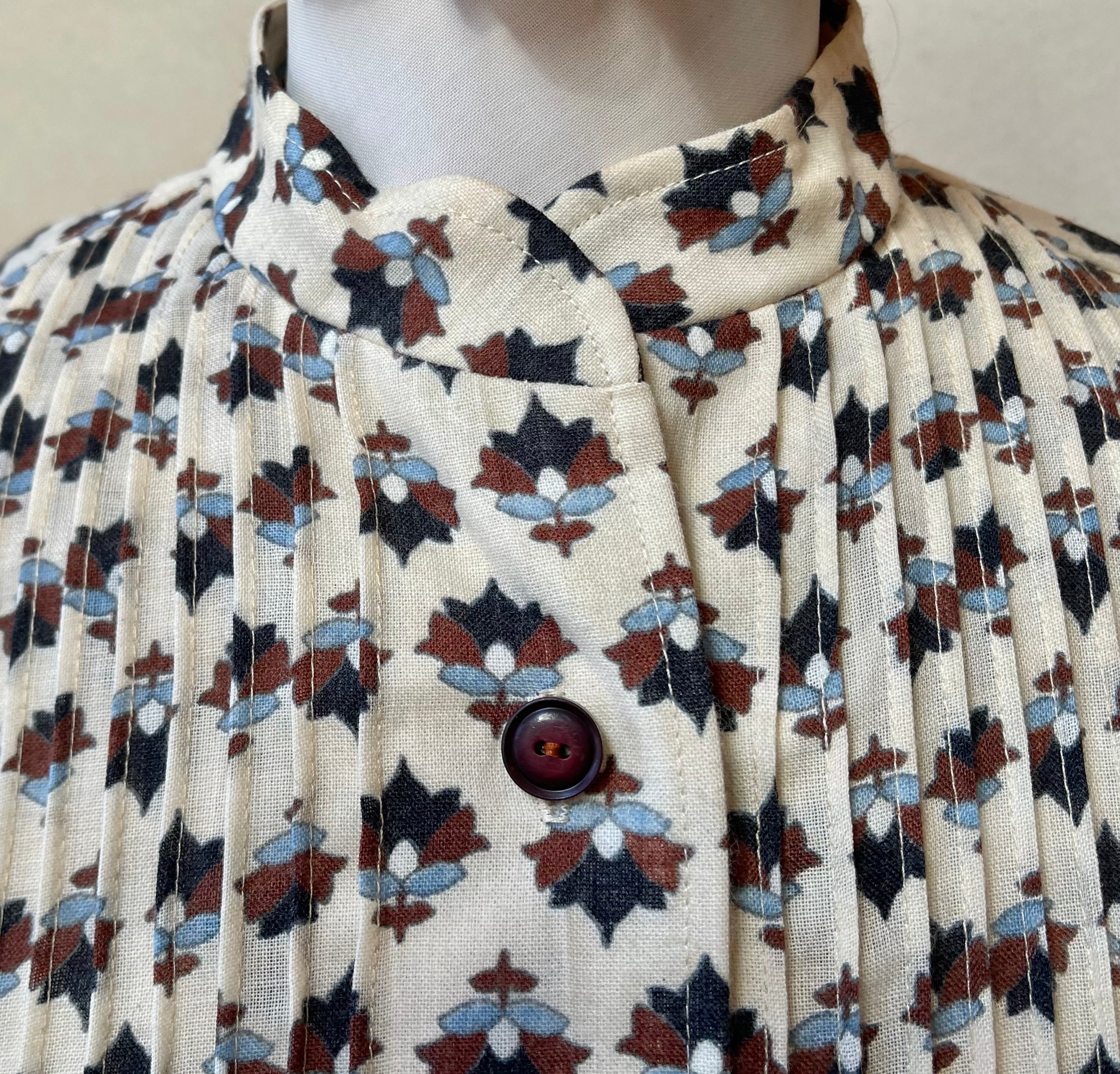 Umba Parnes Feinstein 60s Wool Print Shirt Dress | Size Medium