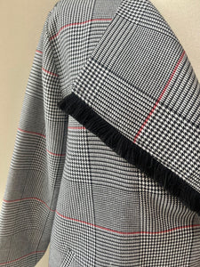Laurie Felt Glen Plaid Double Breasted Blazer | Size 1X