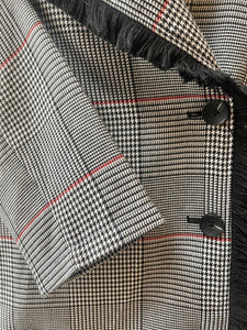 Laurie Felt Glen Plaid Double Breasted Blazer | Size 1X