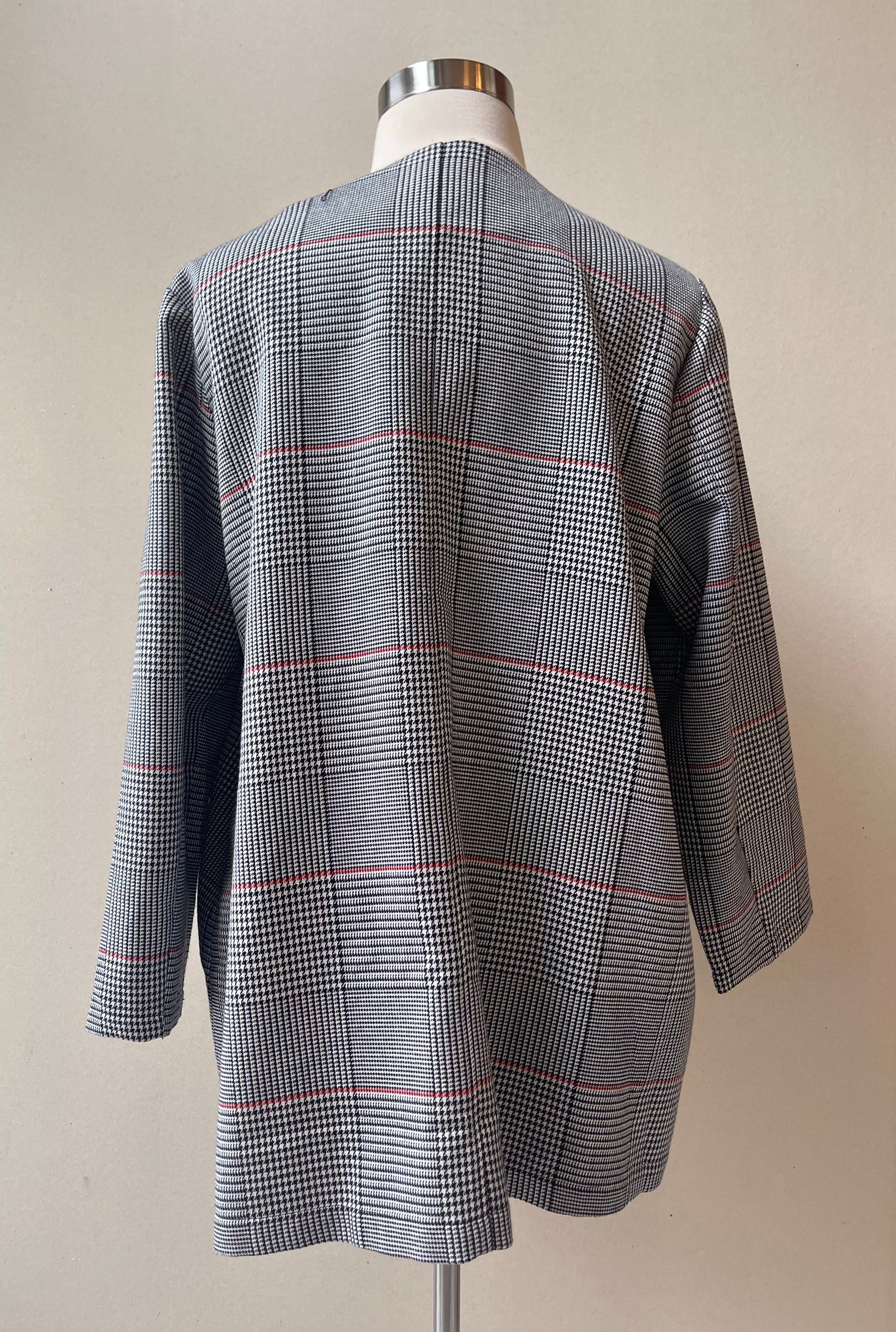 Laurie Felt Glen Plaid Double Breasted Blazer | Size 1X