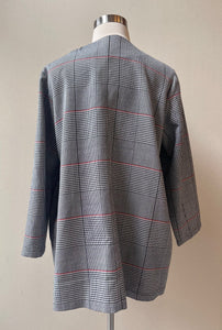 Laurie Felt Glen Plaid Double Breasted Blazer | Size 1X