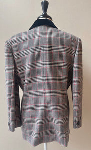 Amanda Smith 90s Vintage Wool Houndstooth Plaid Blazer | Size 14