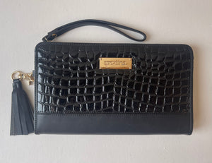Spartina NEW Croc Embossed Patent Leather Clutch