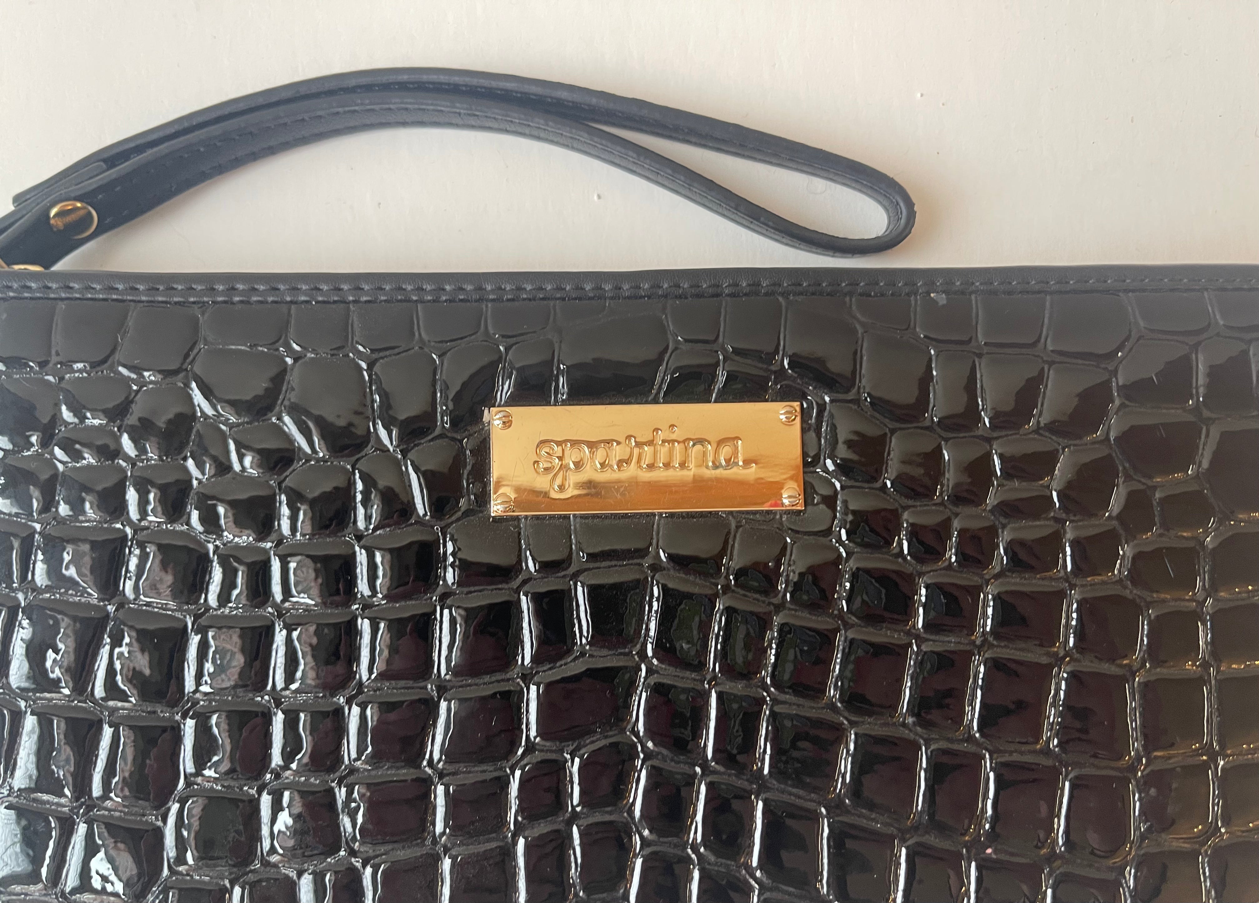 Spartina NEW Croc Embossed Patent Leather Clutch