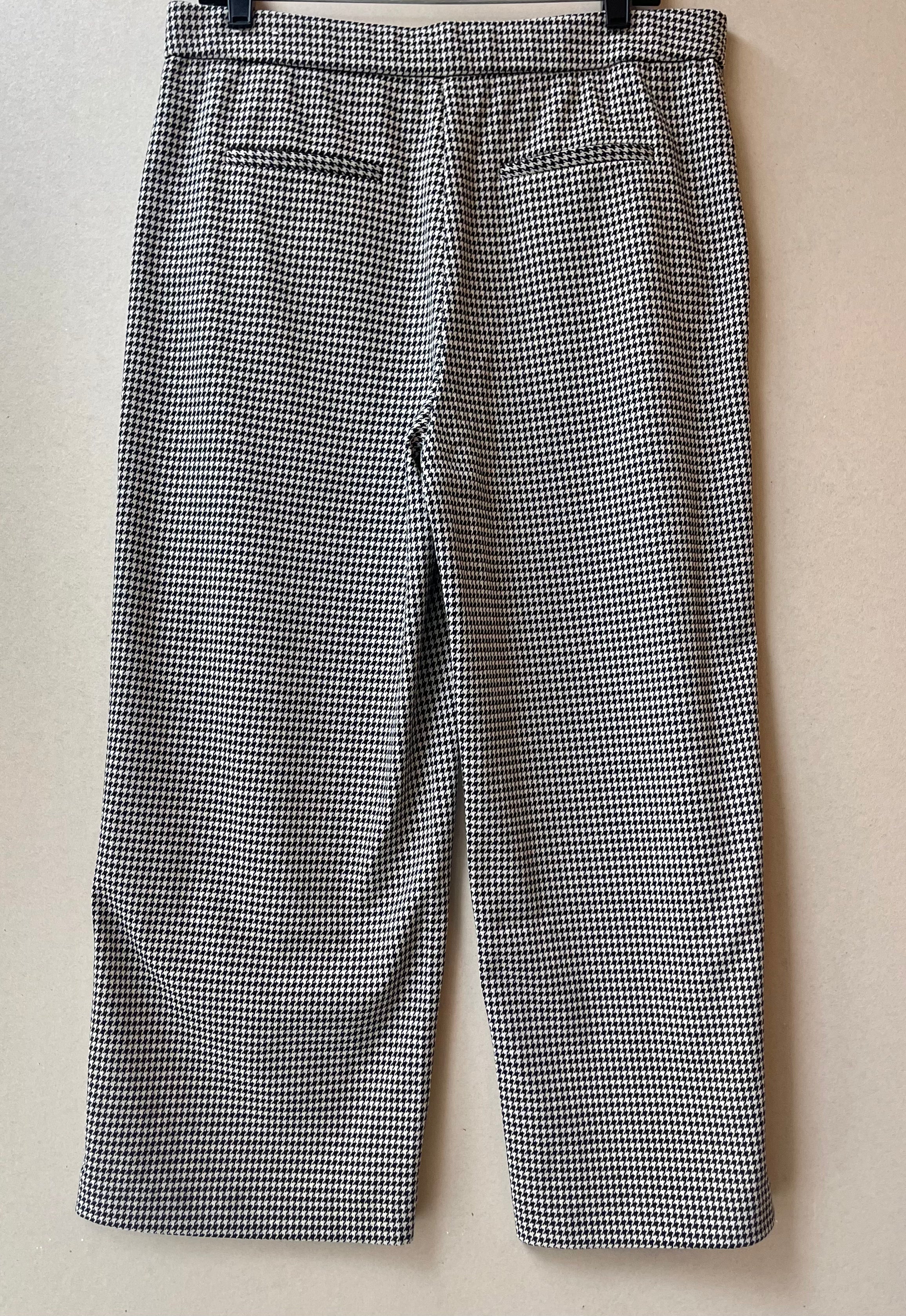 Jules & Leopold Cropped Knit Houndstooth Button Pants | Size Large