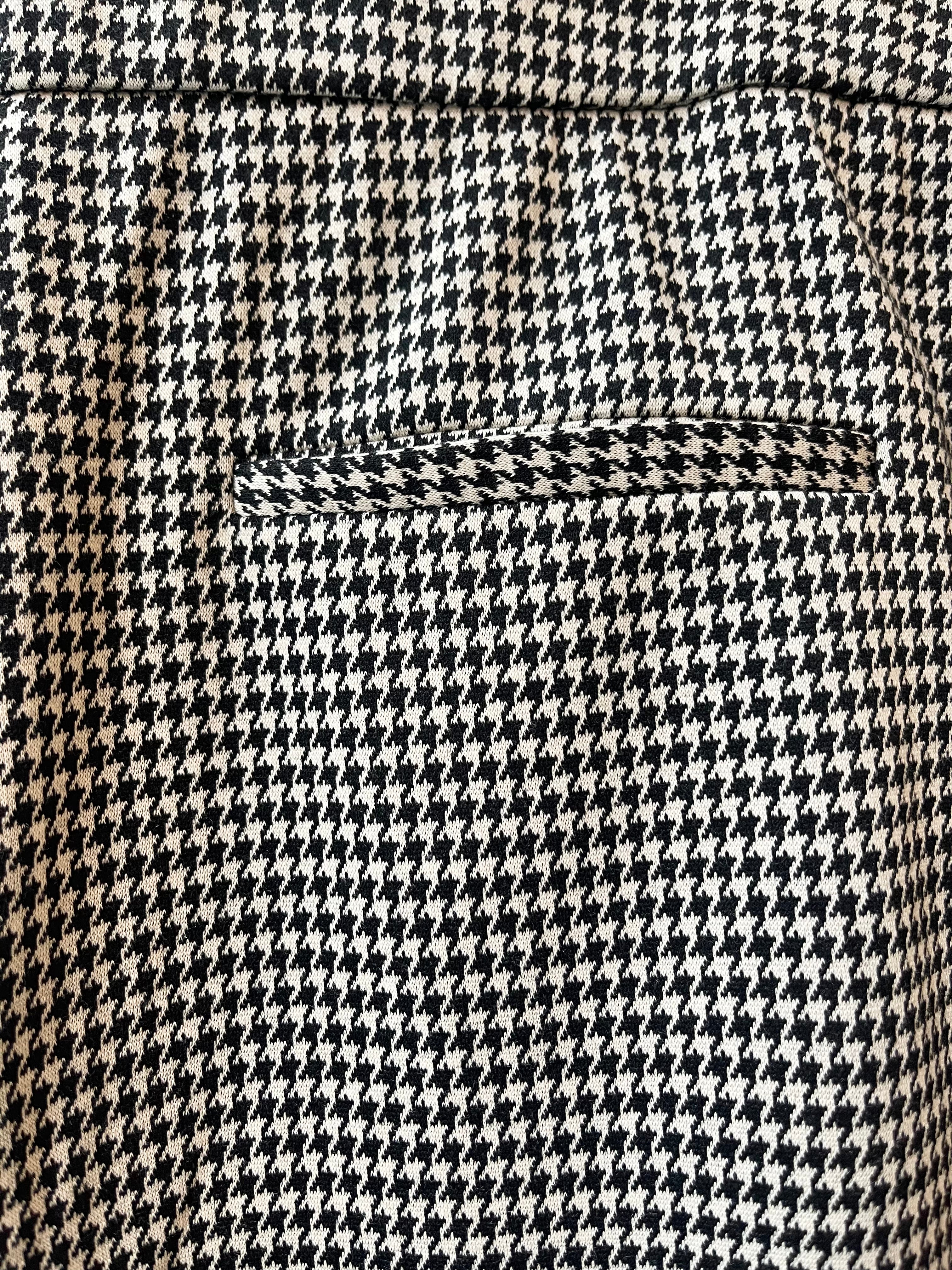 Jules & Leopold Cropped Knit Houndstooth Button Pants | Size Large
