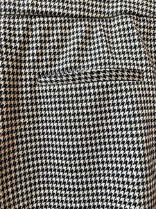 Jules & Leopold Cropped Knit Houndstooth Button Pants | Size Large