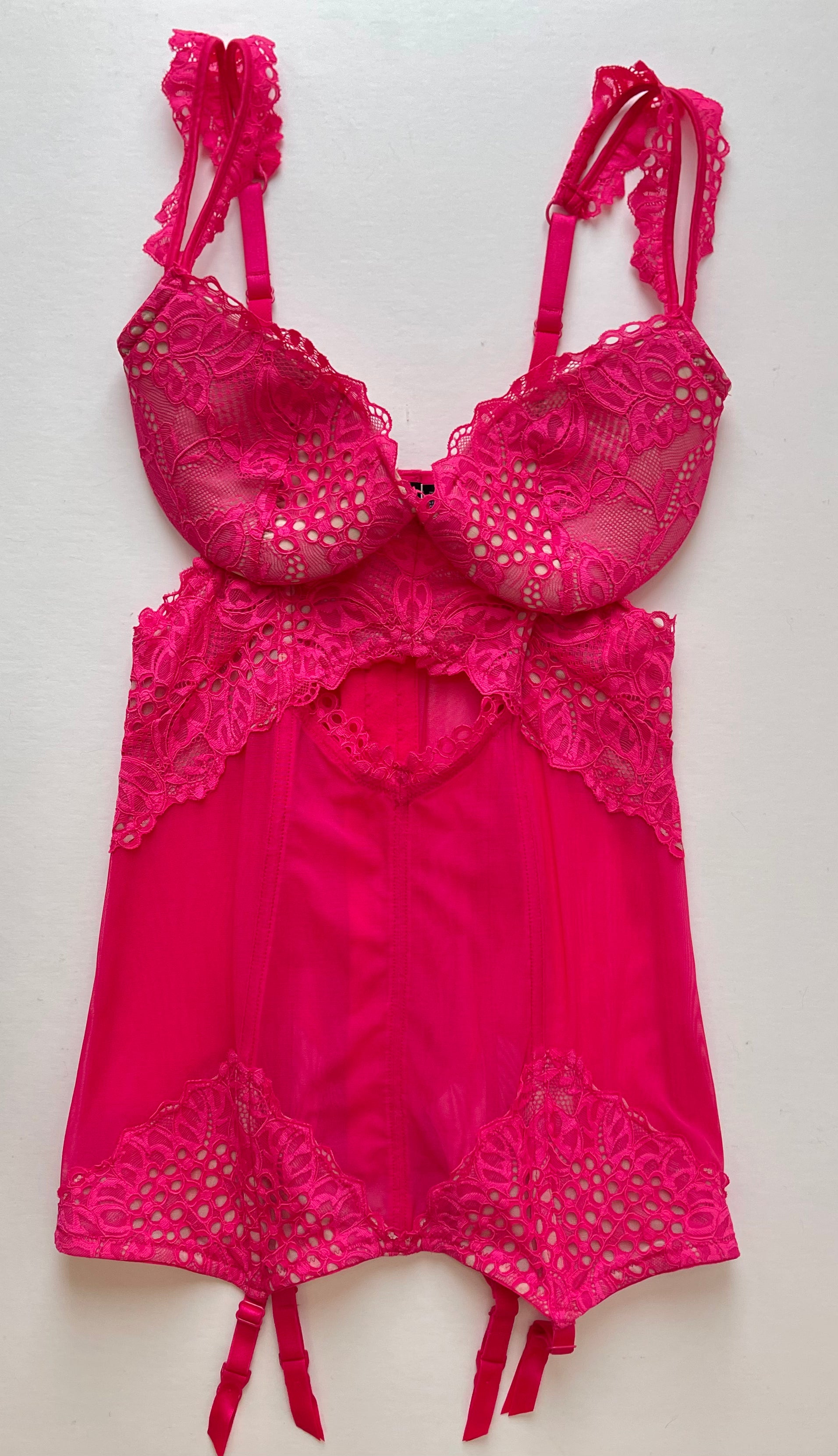 Victoria's Secret Hot Pink Lingerie Corset | Size 36C