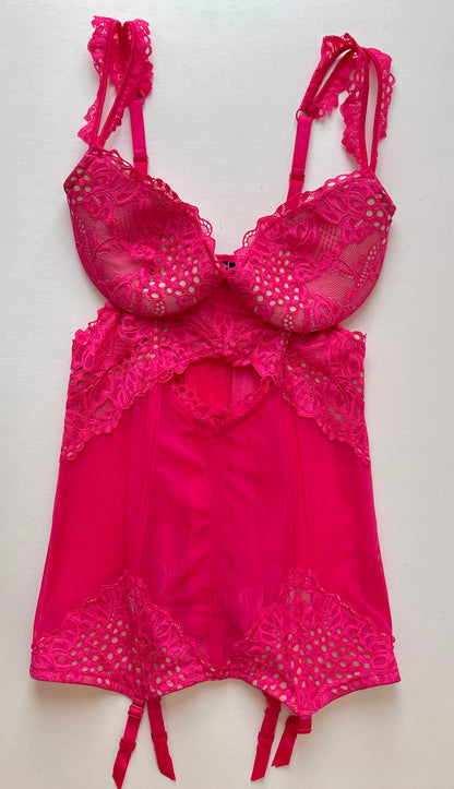Victoria's Secret Hot Pink Lingerie Corset | Size 36C