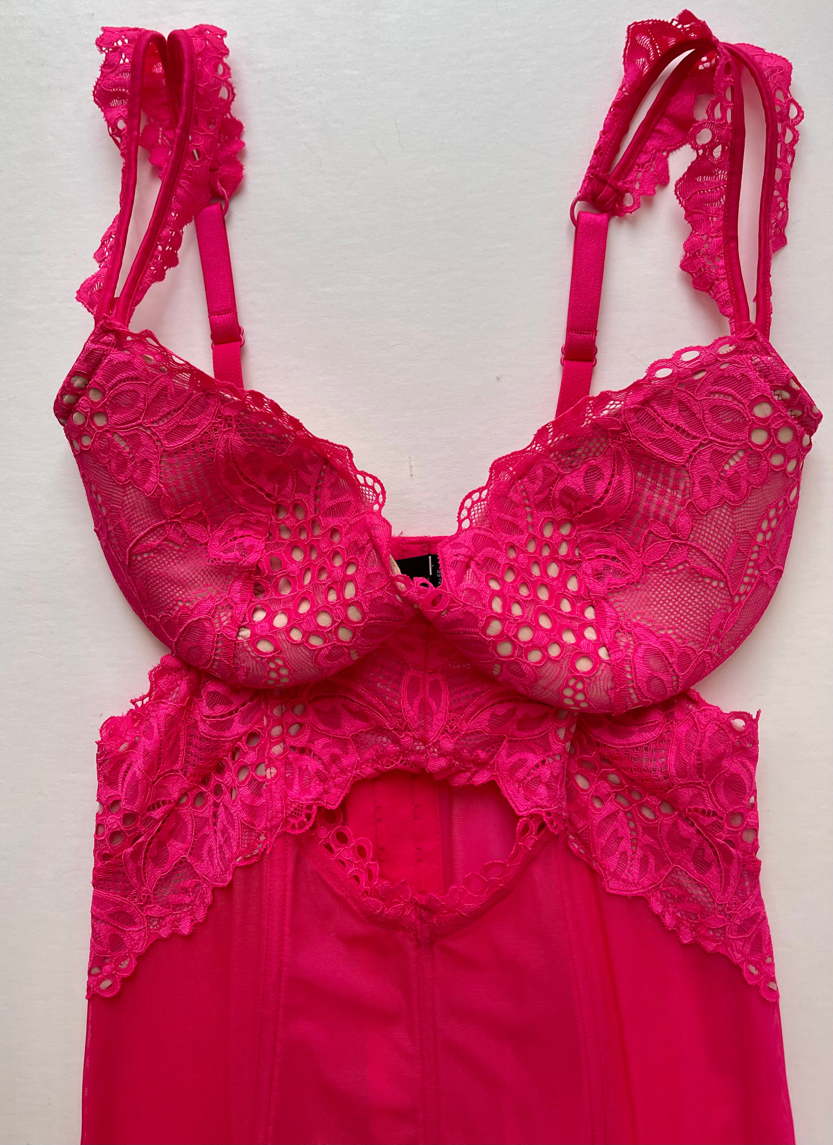 Victoria's Secret Hot Pink Lingerie Corset | Size 36C