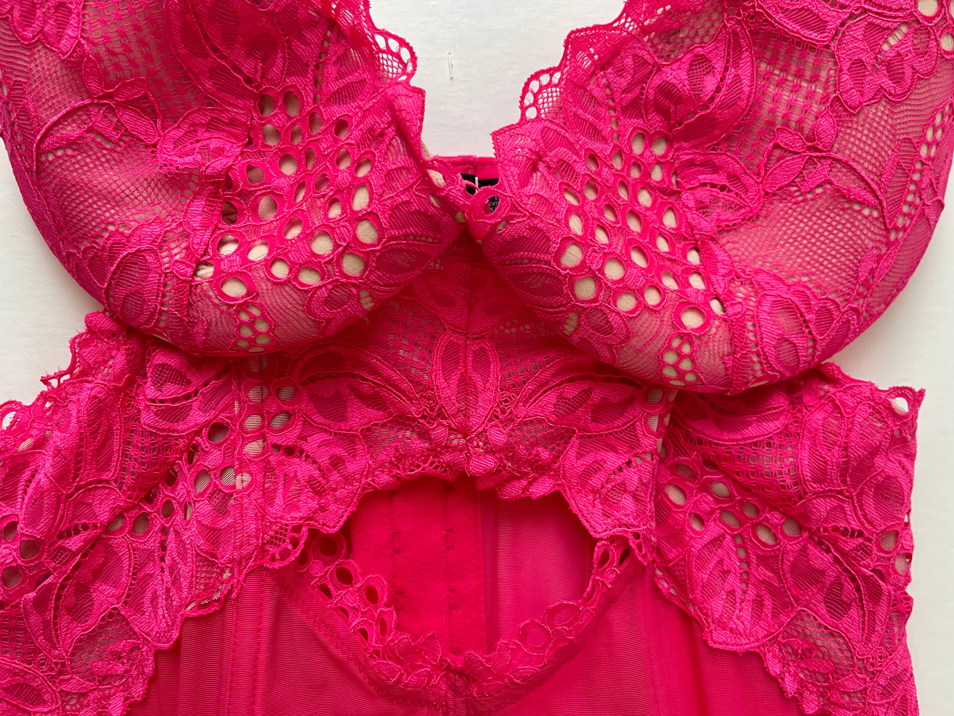 Victoria's Secret Hot Pink Lingerie Corset | Size 36C