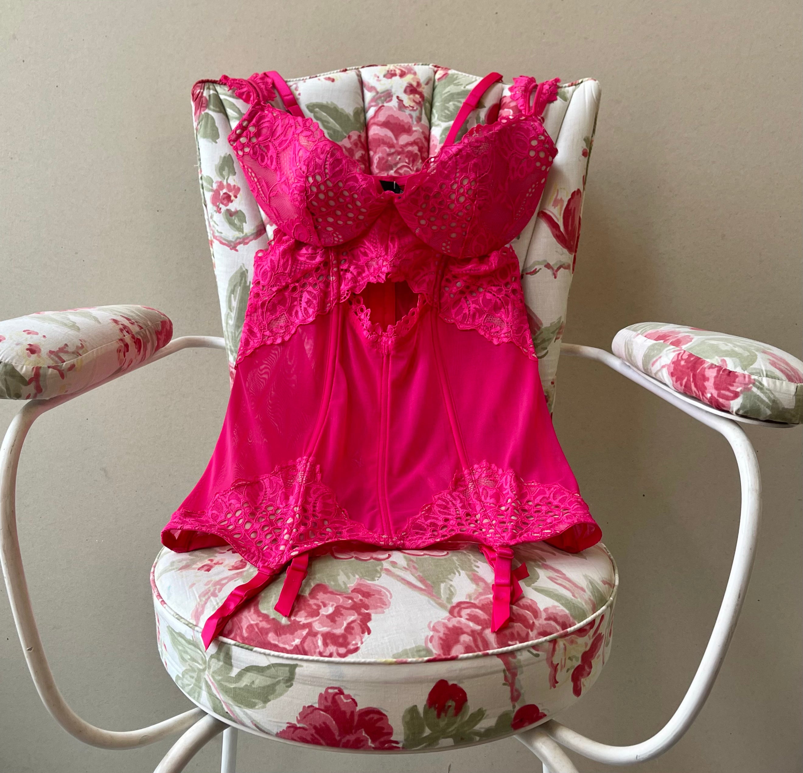 Victoria's Secret Hot Pink Lingerie Corset | Size 36C