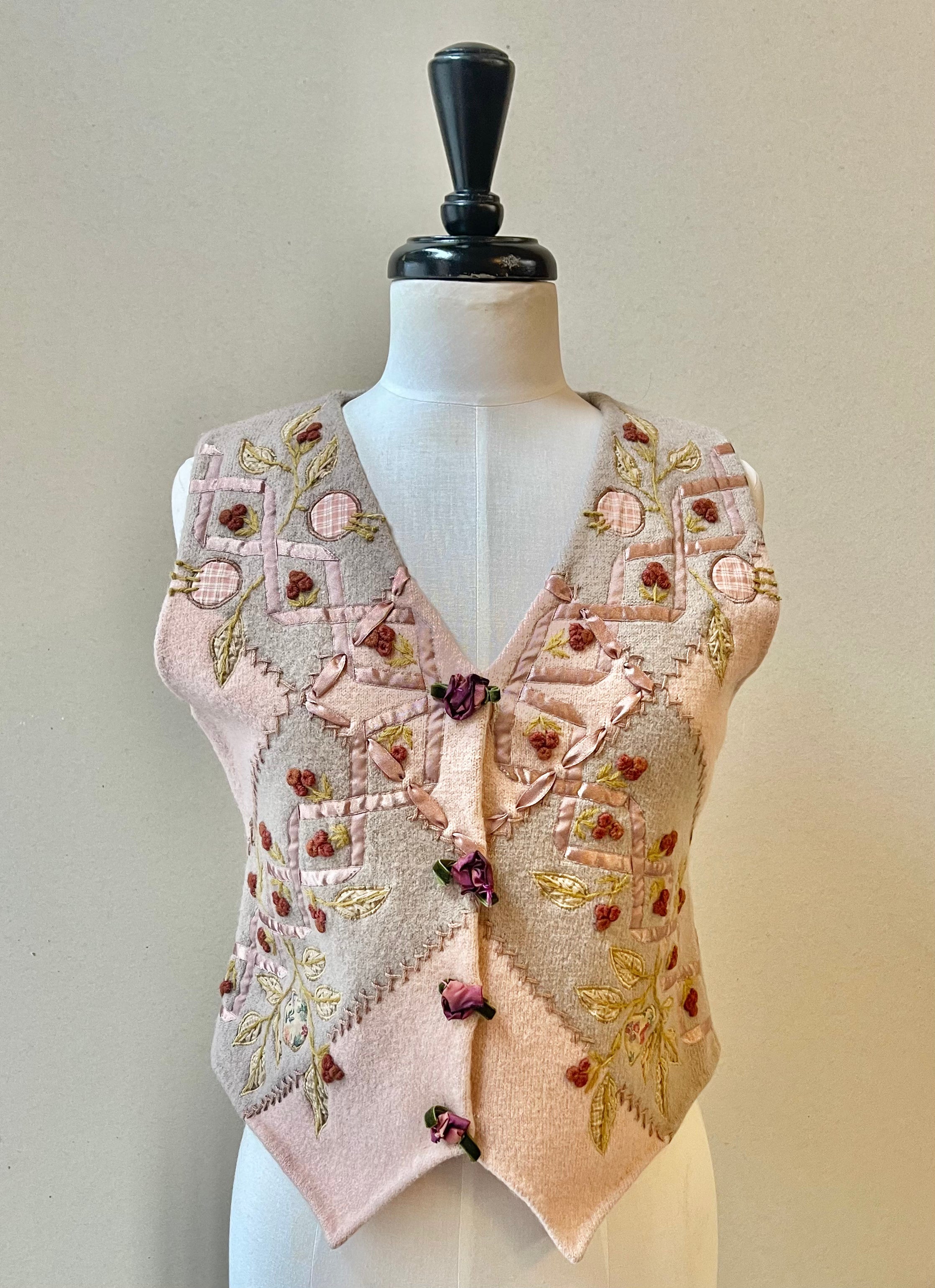 Eagle's Eye Vintage Wool Dusty Rose Vest | Size Small