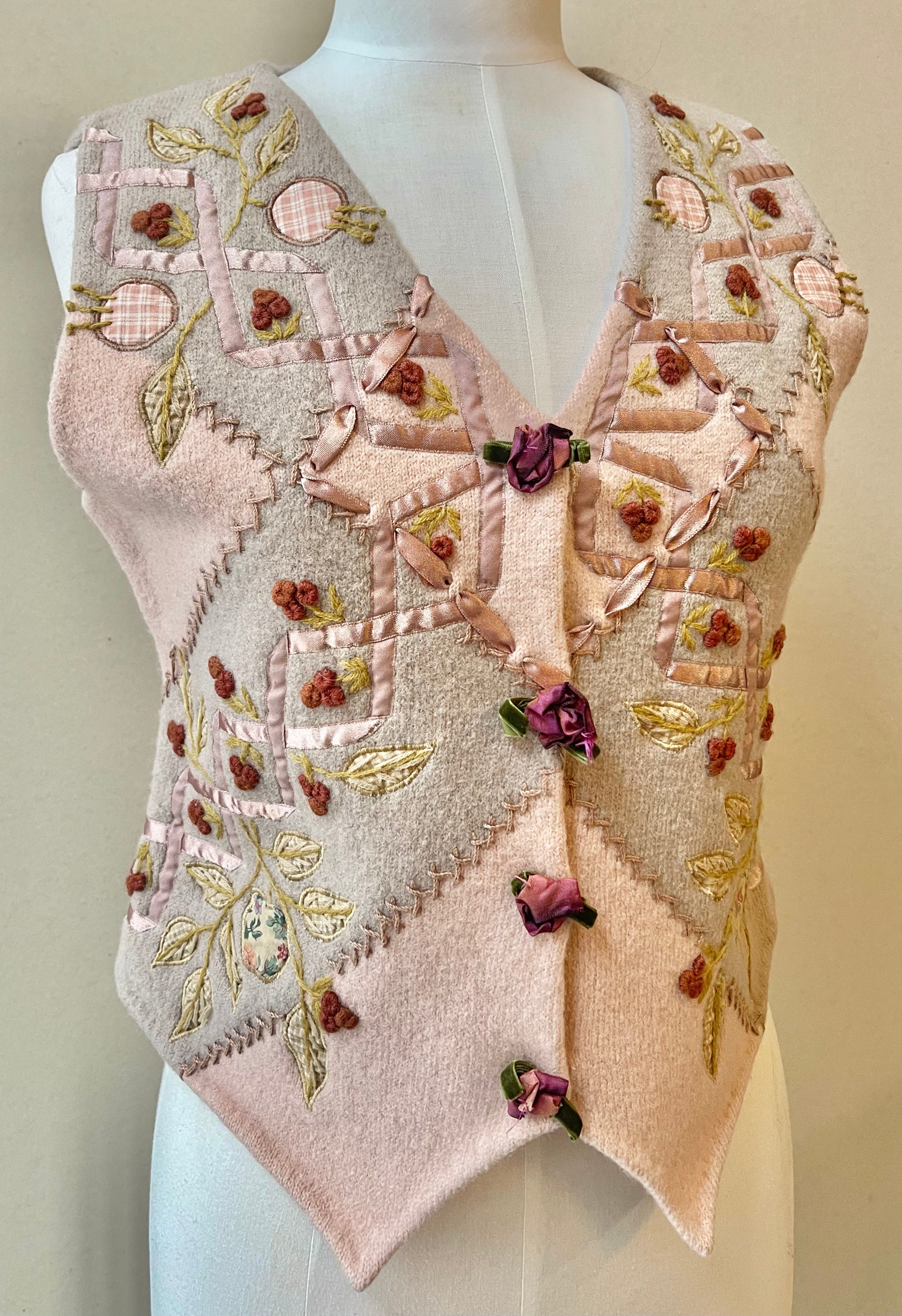 Eagle's Eye Vintage Wool Dusty Rose Vest | Size Small