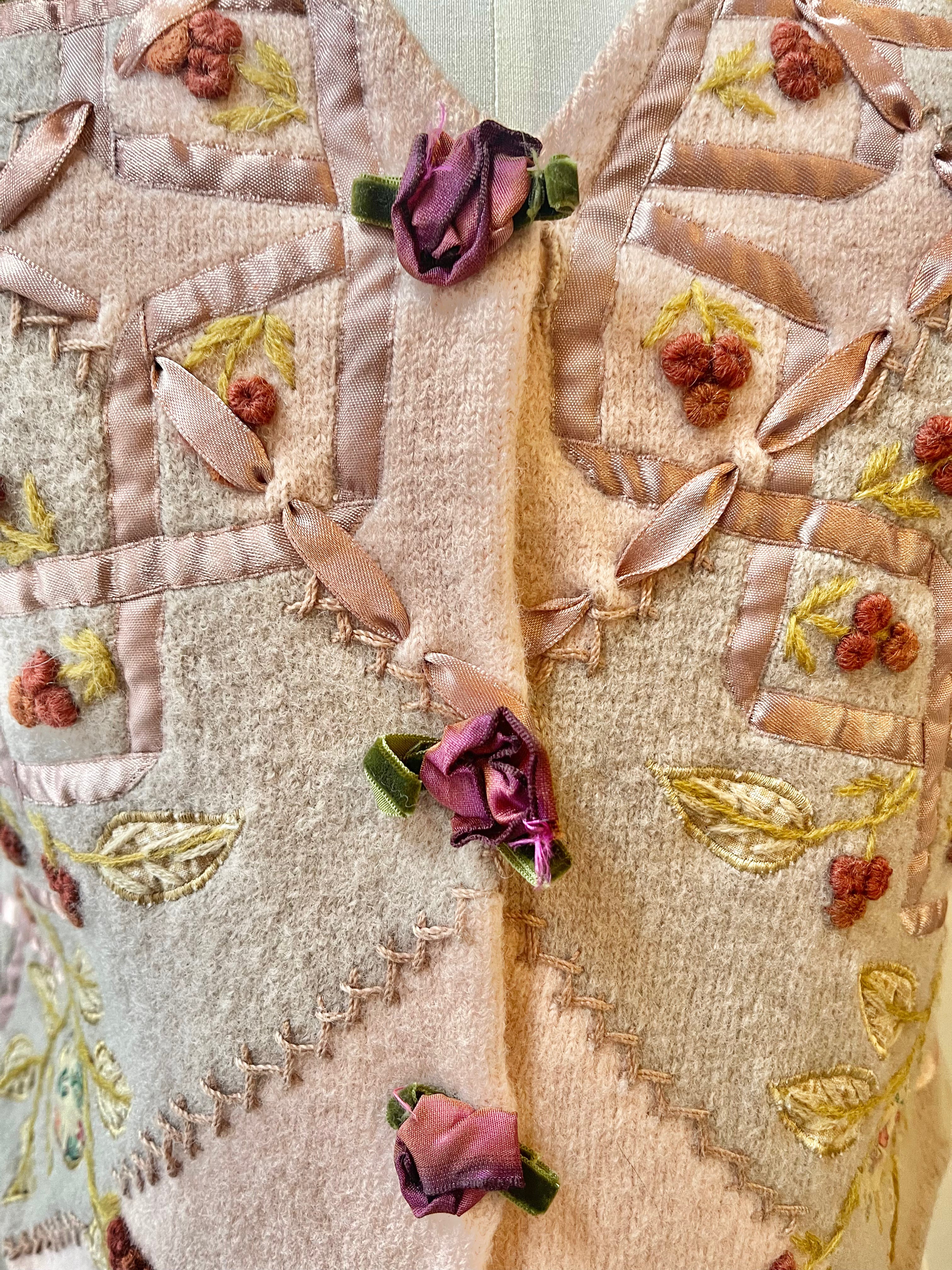 Eagle's Eye Vintage Wool Dusty Rose Vest | Size Small