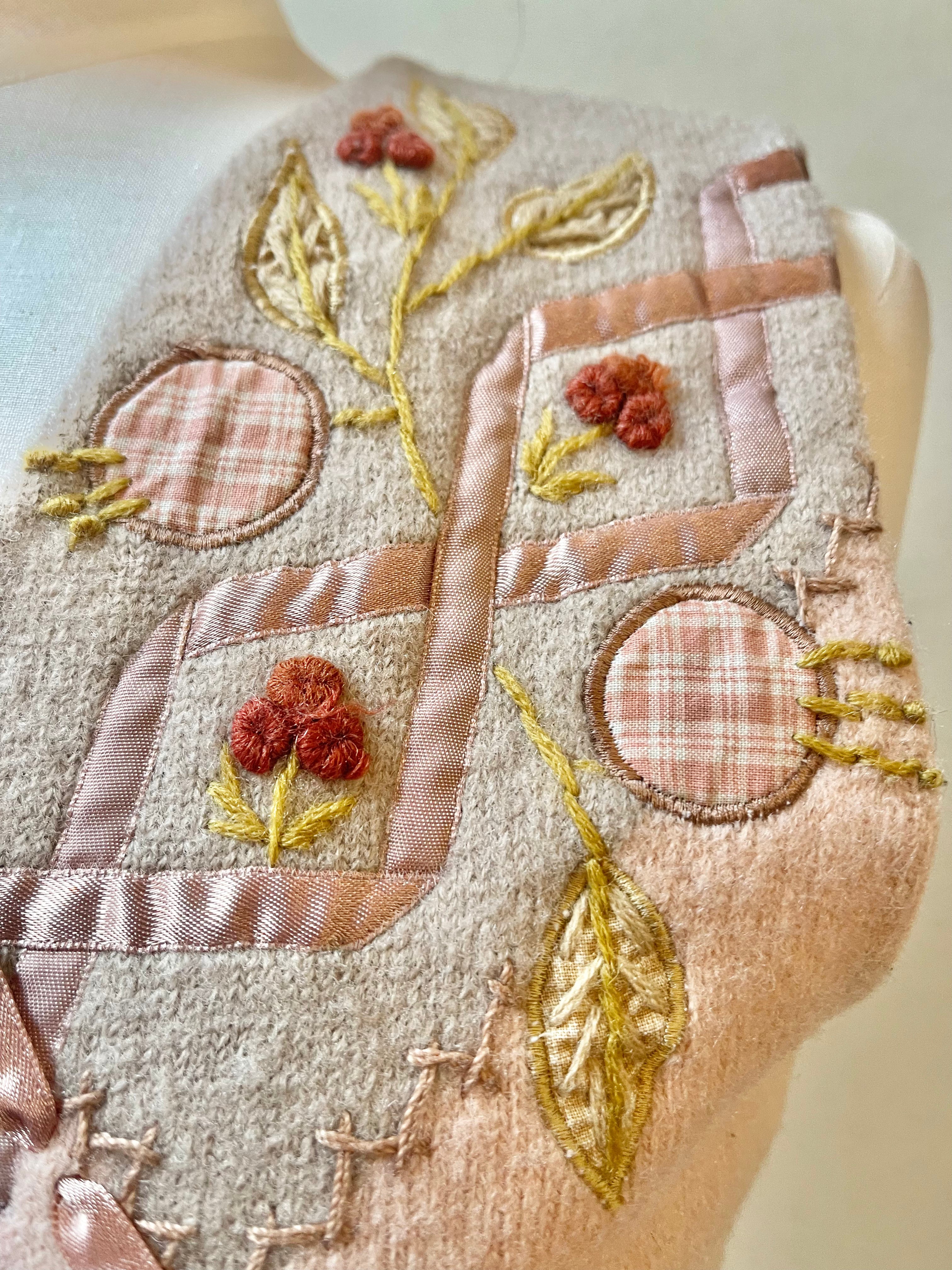 Eagle's Eye Vintage Wool Dusty Rose Vest | Size Small